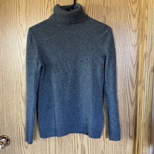 Classic Grey Turtleneck Sweater - Women's